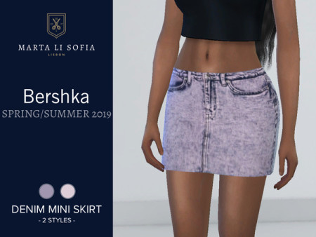Denim Mini Skirt by martalisofia at TSR