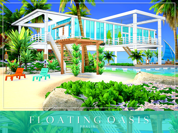 Sims 4 Floating Oasis by Pralinesims at TSR