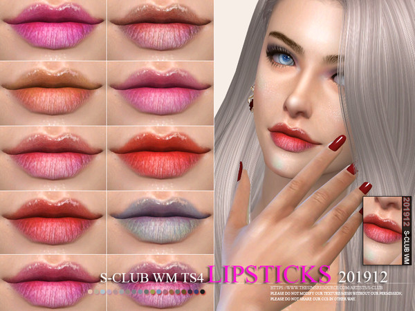Sims 4 Lipstick 201912 by S Club WM at TSR