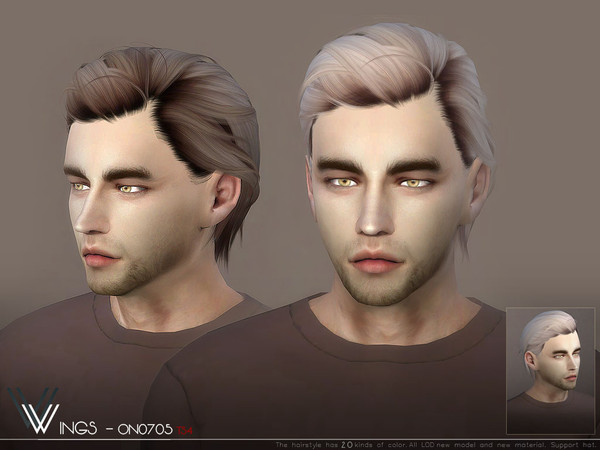 Sims 4 WINGS ON0705 hair by wingssims at TSR