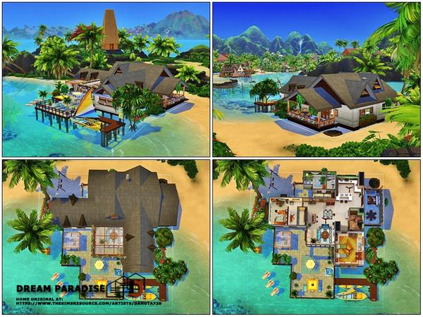 Sims 4 Dream Paradise house by Danuta720 at TSR
