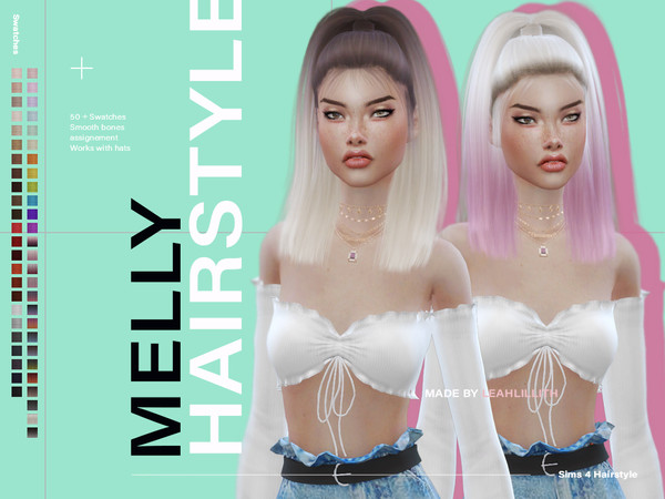 Sims 4 Melly Hairstyle by Leah Lillith at TSR