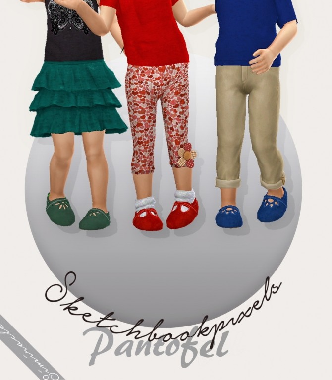 Sims 4 Sketchbookpixels Pantofel Shoes Toddler Version 3T4 at Simiracle