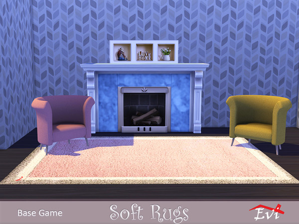 Sims 4 Soft Fluffy rugs by evi at TSR