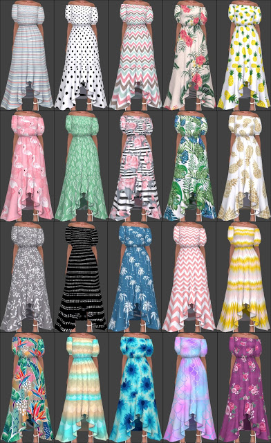 Sims 4 Sentate Dresses Recolors Part 1 at Annett’s Sims 4 Welt