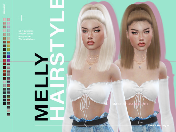 Sims 4 Melly Hairstyle by Leah Lillith at TSR