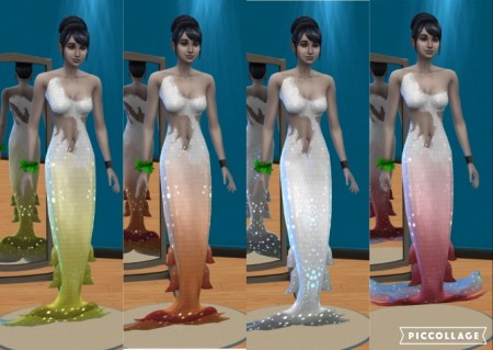 Island Living Male/Female custom tail recolors by linkster123 at Mod The Sims