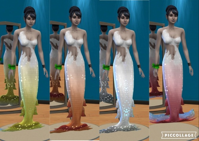 Sims 4 Island Living Male/Female custom tail recolors by linkster123 at Mod The Sims