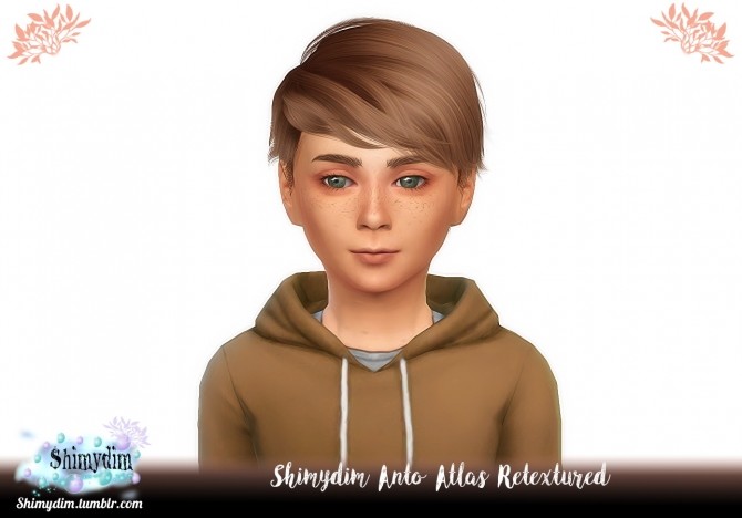 Sims 4 Anto Atlas Hair Retexture + Child Naturals + Unnaturals at Shimydim Sims