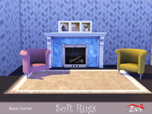 Sims 4 Soft Fluffy rugs by evi at TSR