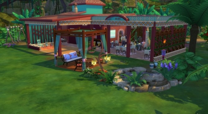 Sims 4 Las delicias restaurant by Pyrenea at Sims Artists