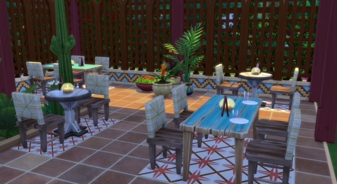 Las delicias restaurant by Pyrenea at Sims Artists » Sims 4 Updates