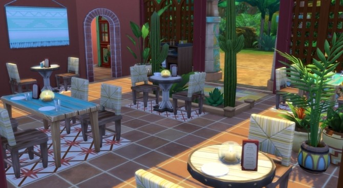 Sims 4 Las delicias restaurant by Pyrenea at Sims Artists