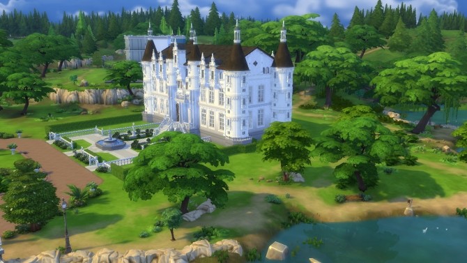 Sims 4 Chateau LeBlanc   French Castle by hellokittay at Mod The Sims