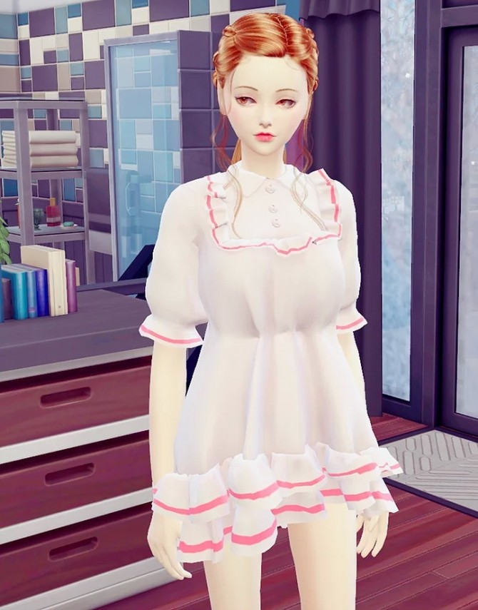 Sims 4 T05 short dress at Studio K Creation