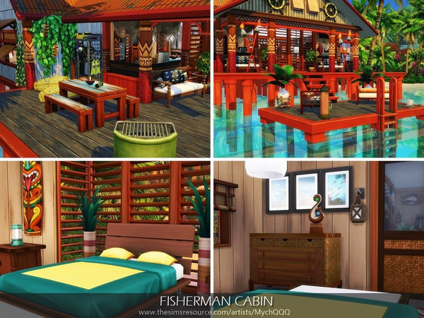 Sims 4 Fisherman Cabin by MychQQQ at TSR