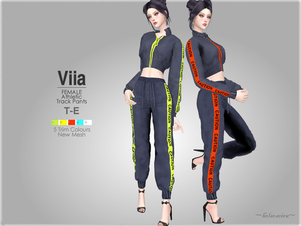 Sims 4 VIIA Athletic Jacket and Track Pants by Helsoseira at TSR