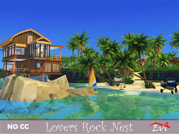 Sims 4 Lovers Rock Nest by evi at TSR