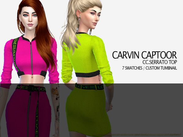 Sims 4 Serrato Top by carvin captoor at TSR