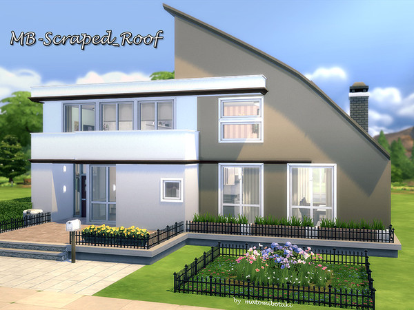 Sims 4 MB Scraped Roof tiny family home by matomibotaki at TSR