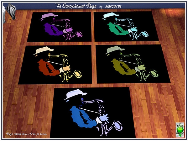 Sims 4 The Saxophonist Rugs by marcorse at TSR