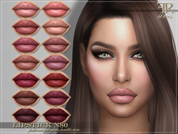 Sims 4 FRS Lipstick N80 by FashionRoyaltySims at TSR