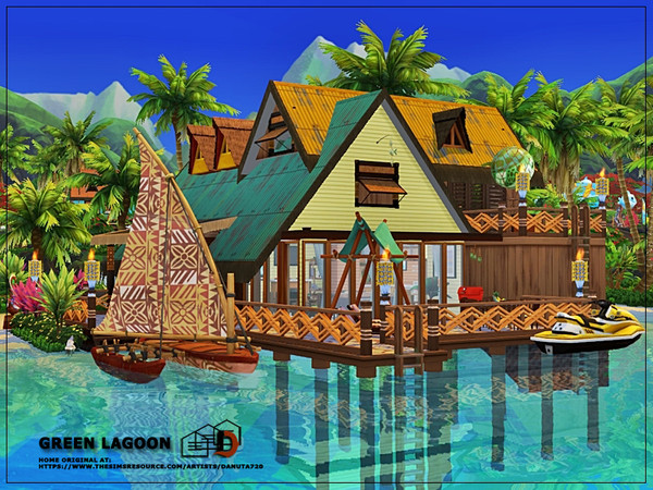 Sims 4 Green Lagoon house by Danuta720 at TSR