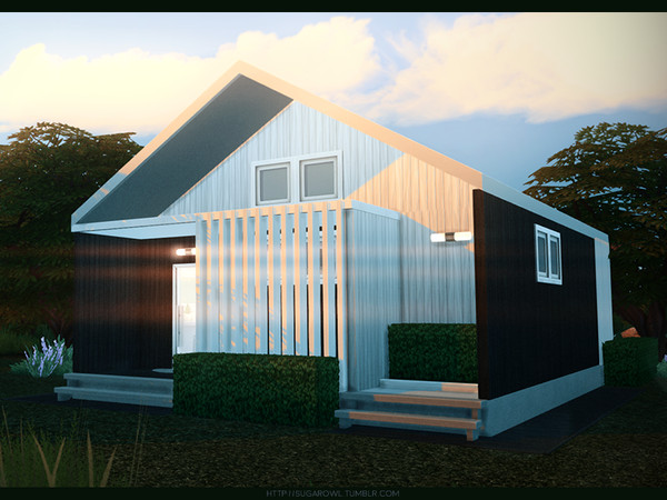 Sims 4 Modern Elegance house No CC by sugar owl at TSR