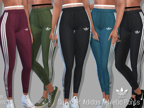 Sims 4 Summer Athletic Pants by Pinkzombiecupcakes at TSR