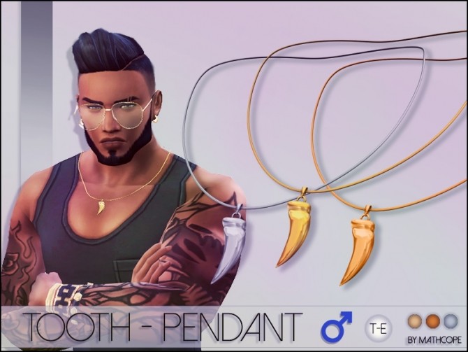 Sims 4 Tooth pendant by Mathcope at Sims 4 Studio