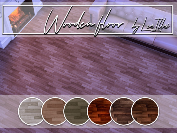 Sims 4 Wooden floor by LeaIllai at TSR