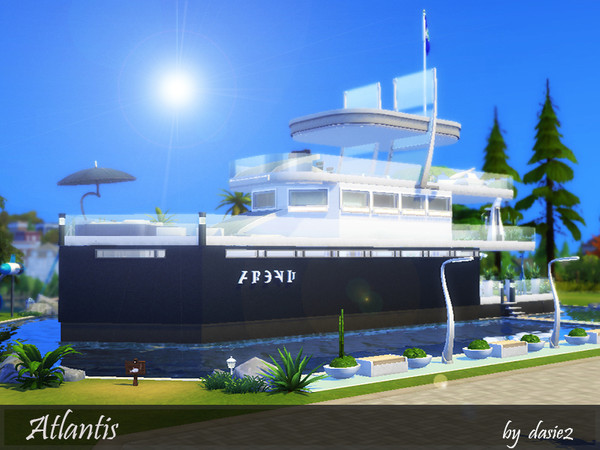 Sims 4 Atlantis luxury yacht by dasie2 at TSR
