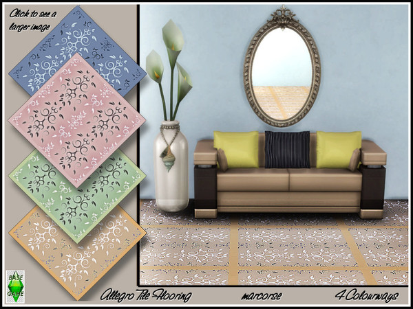 Sims 4 Allegro Tile Flooring by marcorse at TSR