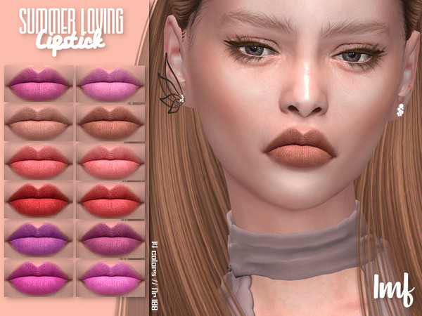 Sims 4 IMF Summer Loving Lipstick N.188 by IzzieMcFire at TSR