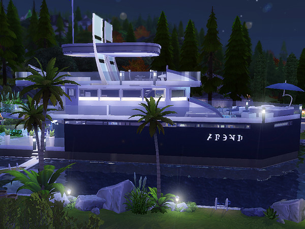 Sims 4 Atlantis luxury yacht by dasie2 at TSR