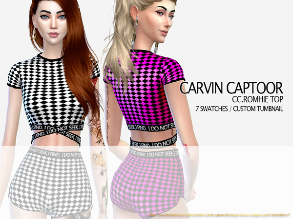 Sims 4 Romhie top by carvin captoor at TSR