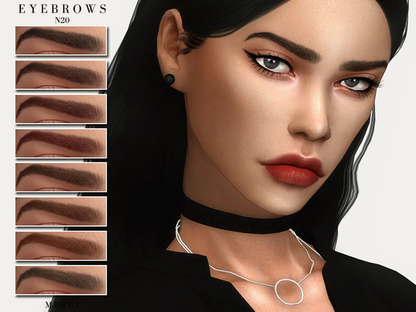 Sims 4 Eyebrows N20 by Merci at TSR