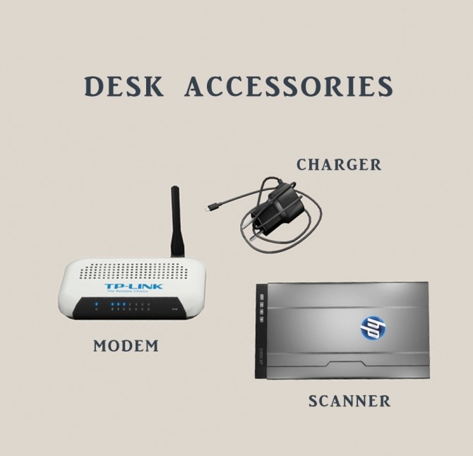 Sims 4 Desk Accessories at Leo Sims
