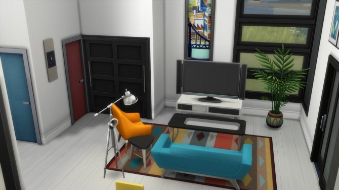 Sims 4 Retro Contemporary Tiny House by Vulpus at Mod The Sims