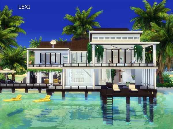 Sims 4 LEXI modern house by marychabb at TSR