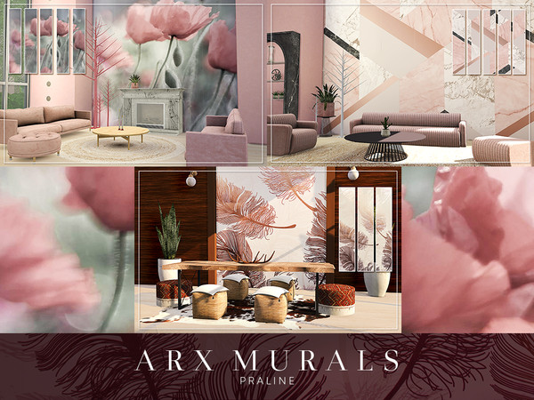 Sims 4 ARX Murals by Pralinesims at TSR