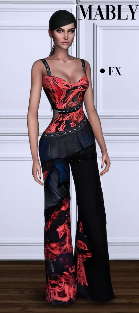 Sims 4 FX jumpsuit at Mably Store