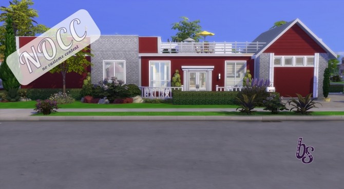Sims 4 Grass Roof Modern Home by frogg ett at Mod The Sims