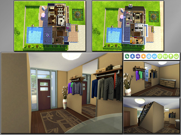 Sims 4 MB Scraped Roof tiny family home by matomibotaki at TSR