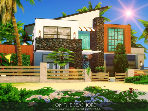 Sims 4 On The Seashore house by MychQQQ at TSR
