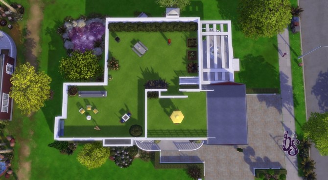 Sims 4 Grass Roof Modern Home by frogg ett at Mod The Sims
