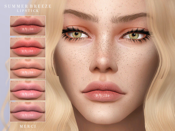 Sims 4 Summer Breeze lipstick by Merci at TSR