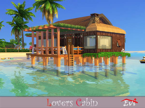 Sims 4 Lovers Cabin by evi at TSR