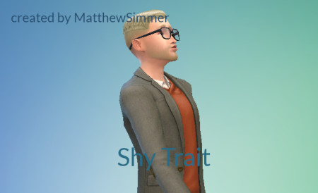 Shy Trait by MatthewSimmer at Mod The Sims