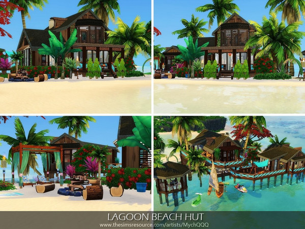 Sims 4 Lagoon Beach Hut by MychQQQ at TSR
